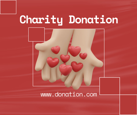 Charity donation love giving Facebook tervezősablon