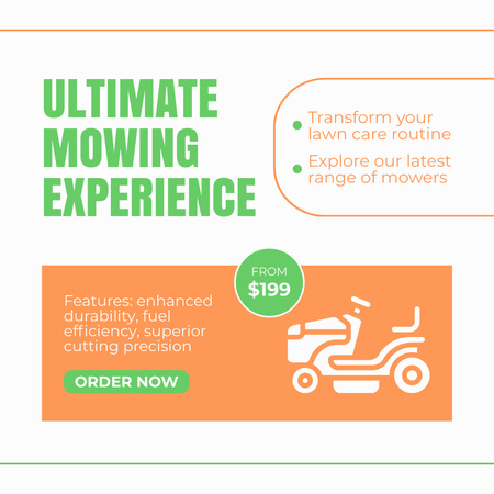 Quality Lawn Mowing Special Deal Instagram Design Template