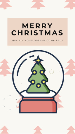 Designvorlage Cute Christmas Greeting für Instagram Video Story