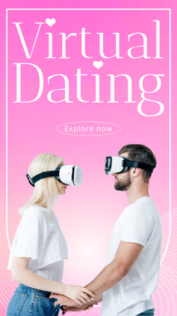 Platilla de diseño Virtual Reality Dating Instagram Story