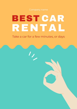 Plantilla de diseño de Car Rental Deals Poster 