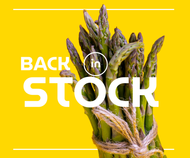 Ontwerpsjabloon van Medium Rectangle van Veggie Store Offer with Fresh Asparagus