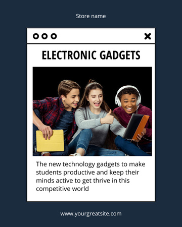Sale of Electronic Gadgets Poster 16x20in Design Template