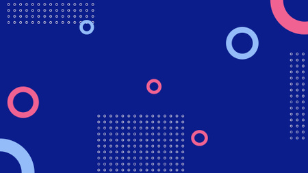 Modèle de visuel Bleu avec différentes formes - Zoom Background