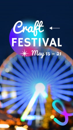 Craft Festival With Neon Light TikTok Video Design Template