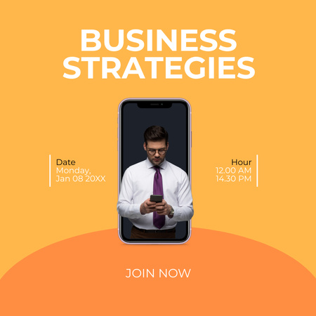 Business Strategy Online Course Instagram Design Template