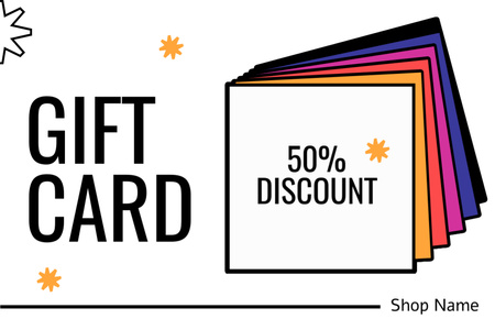 Discount Gift Card Offer Gift Certificate Πρότυπο σχεδίασης