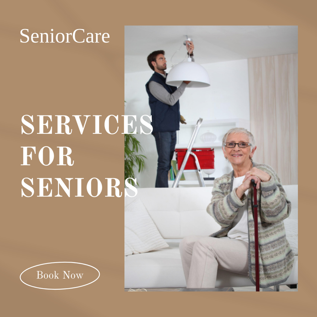Repair Services for Seniors Instagram Tasarım Şablonu