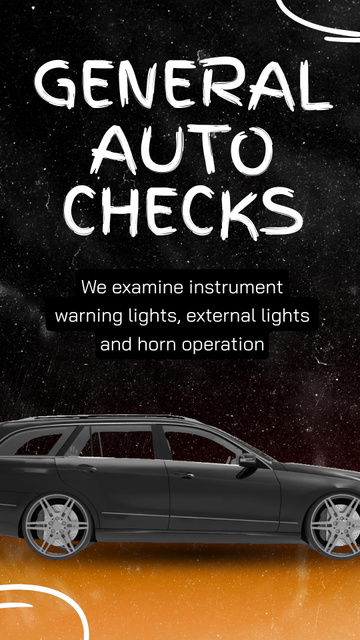 General Vehicle System Check Offer Instagram Video Story Πρότυπο σχεδίασης