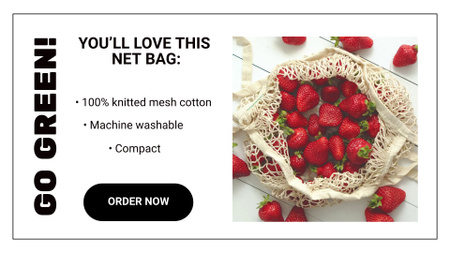 Knitted Net Bag For Berries Promotion Full HD video Design Template