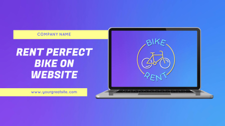 Ontwerpsjabloon van Full HD video van Geweldige fietsverhuuraanbieding op de website