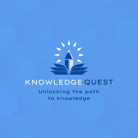 Inspiring Knowledge Quest Promotion With Slogan Animated Logo Design Template