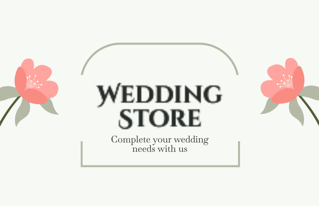 Wedding Shop Advertising for Wedding Needs Business Card 85x55mm Tasarım Şablonu