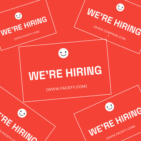 Platilla de diseño We're hiring job offer red Instagram