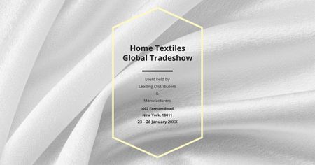 Home Textiles Global Tradeshow on White Silk Facebook AD Design Template