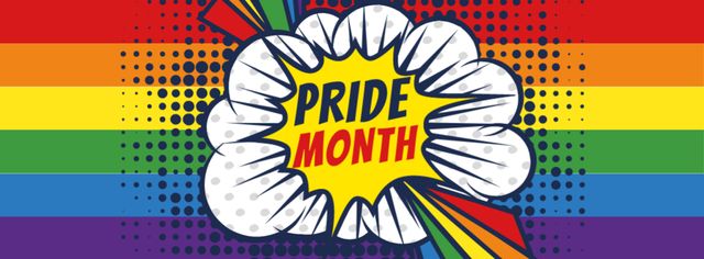 Plantilla de diseño de LGBT Pride Bright Colors Facebook cover 