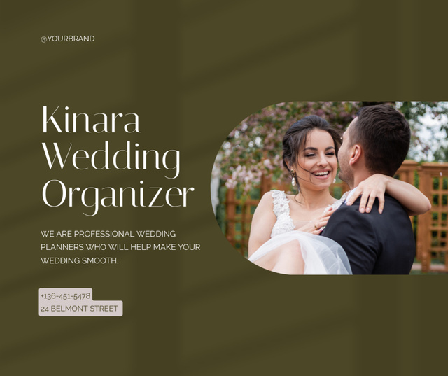 Designvorlage Professional Wedding Organizer für Facebook