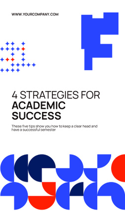 Template di design Strategie per il successo accademico Mobile Presentation