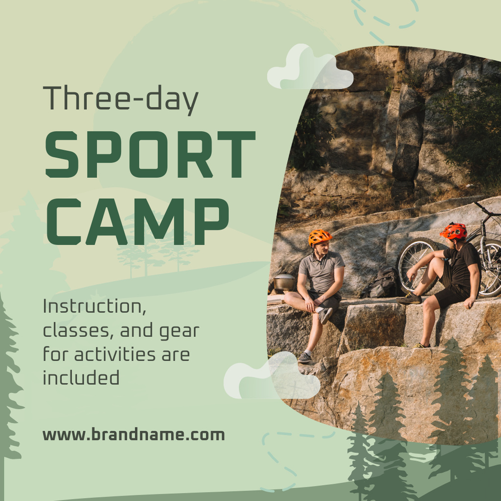 Designvorlage Sport Camp Invitation für Instagram