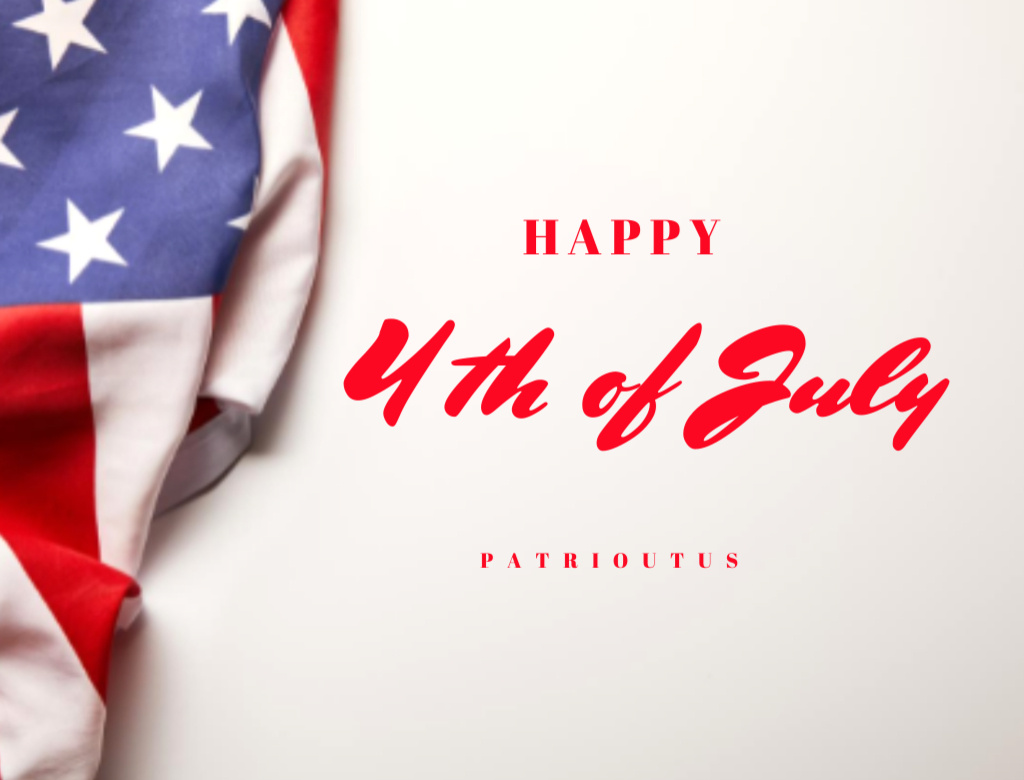 USA Patriotic Event Celebration Postcard 4.2x5.5in Design Template