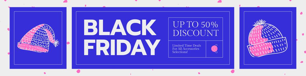 Black Friday Discount on Fashion Accessories Twitter tervezősablon