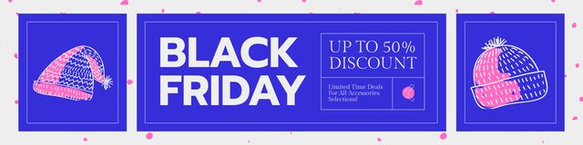 Black Friday Discount on Fashion Accessories Twitter – шаблон для дизайну