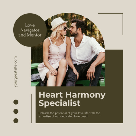 Služby specialisty Heart Harmony Instagram AD Šablona návrhu