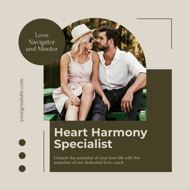 Designvorlage Services of Heart Harmony Specialist für Instagram AD