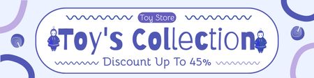 Ontwerpsjabloon van Twitter van Verkoop van speelgoedcollectie in kinderwinkel