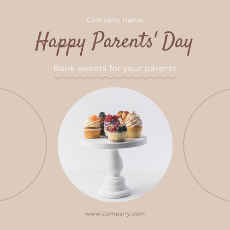 Cupcakes for Parents' Day Instagram Design Template