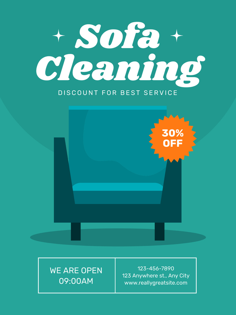 Special Offer of Sofa Cleaning Poster US Design Template