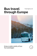 Travel Tour Ad with Bus in Mountains