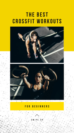 The Best Crossfit workout with Girl cross training Instagram Story Design Template