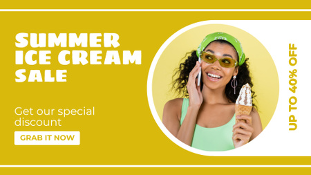 Summer Sale of Ice-Cream Full HD video Design Template