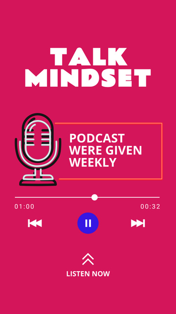 Plantilla de diseño de Podcast About Mindset Instagram Video Story 