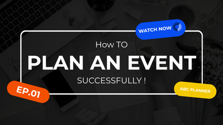 Services of Successful Event Planning Agency Youtube Thumbnail Design Template