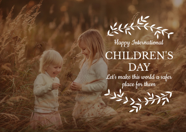 Designvorlage International Children's Day für Postcard