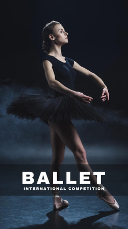 Platilla de diseño International Competition with Ballerina Instagram Story
