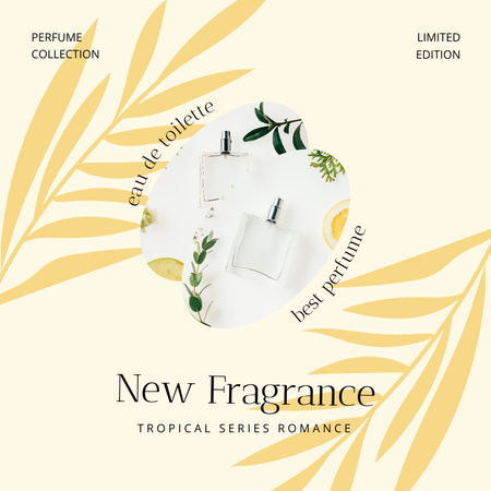 Tropikal Kokulu Parfüm Serisi Instagram Tasarım Şablonu