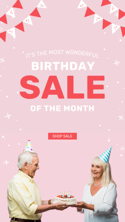 Birthday Sale Ad Instagram Story Design Template