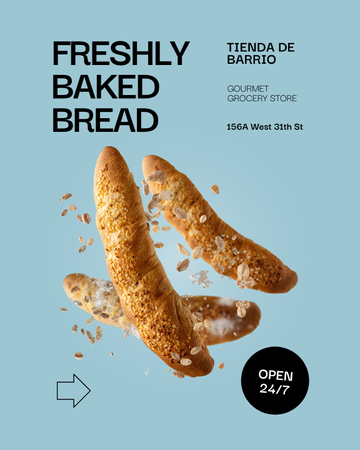 Freshly Baked Bread Offer Poster 16x20in Design Template