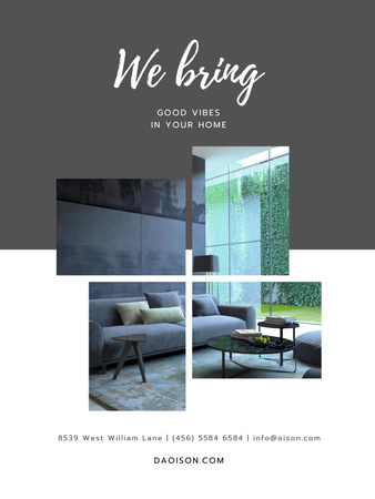 Furniture Store Ad Poster US Design Template