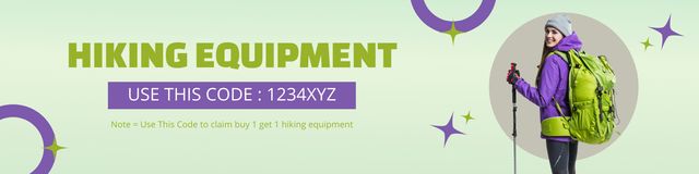 Promo of Hiking Equipment Twitter Tasarım Şablonu