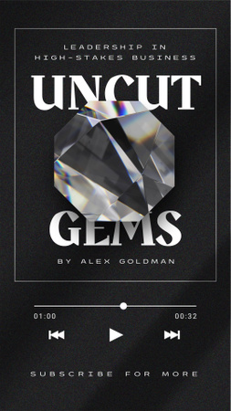 Ontwerpsjabloon van Instagram Video Story van podcast topic aankondiging met heldere diamant