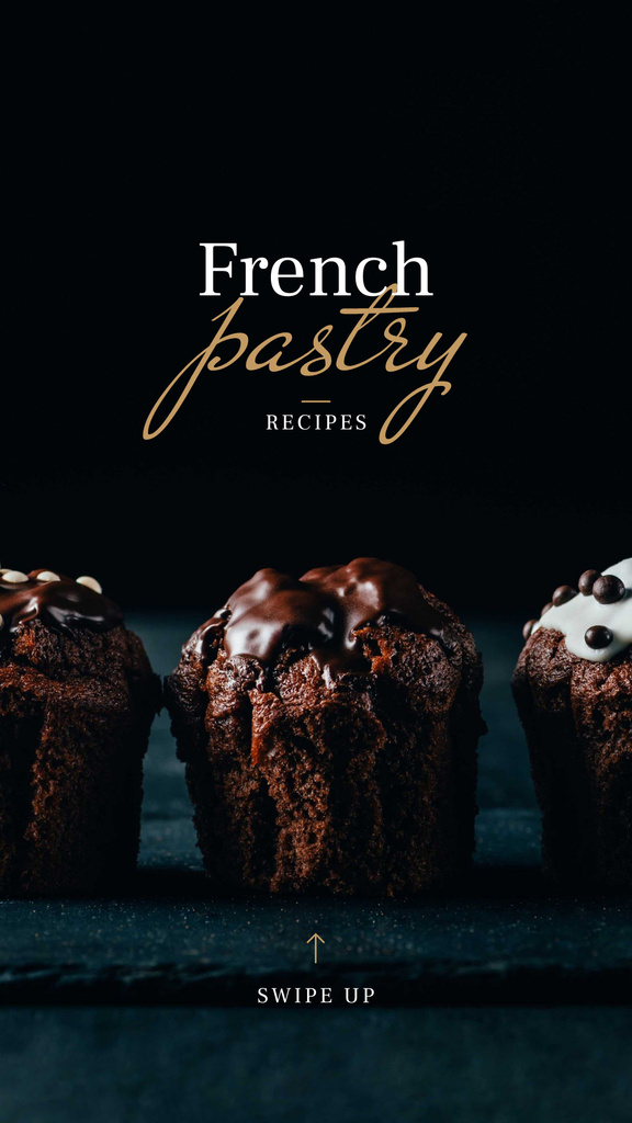 Ontwerpsjabloon van Instagram Story van Pastry Offer with Sweet chocolate cakes