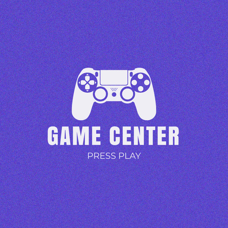 Plantilla de diseño de anuncio de club de juegos con gamepad Logo 