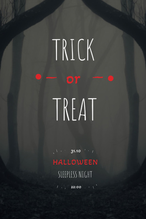 Modèle de visuel Halloween Night Events Invitation Scary Zombie - Flyer 4x6in