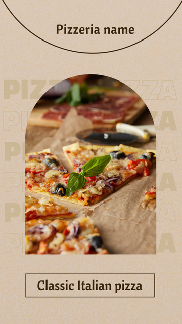 Classic Italian Pizza  Instagram Story Design Template