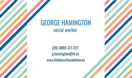 Ontwerpsjabloon van Business card van Social Worker Services Offer