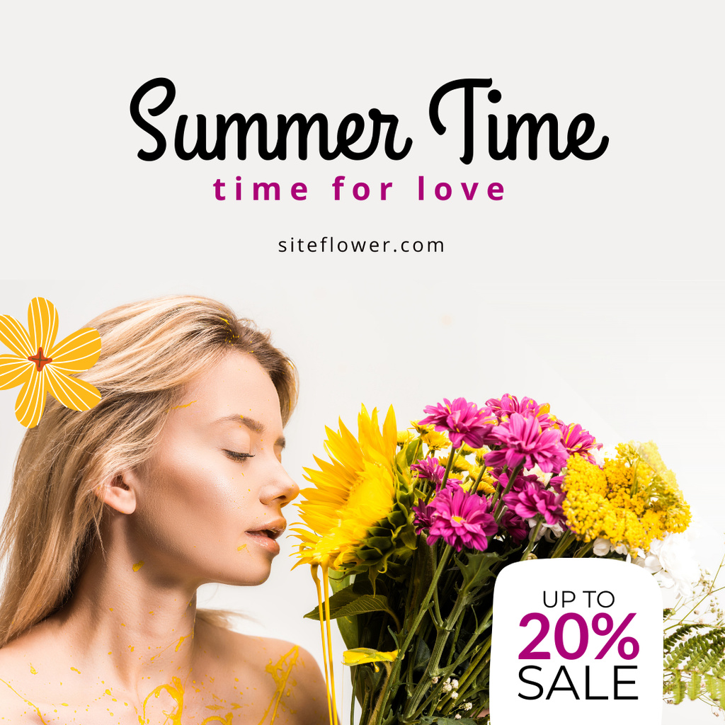 Designvorlage Summer Sale of Beauty and Cosmetic Product für Instagram